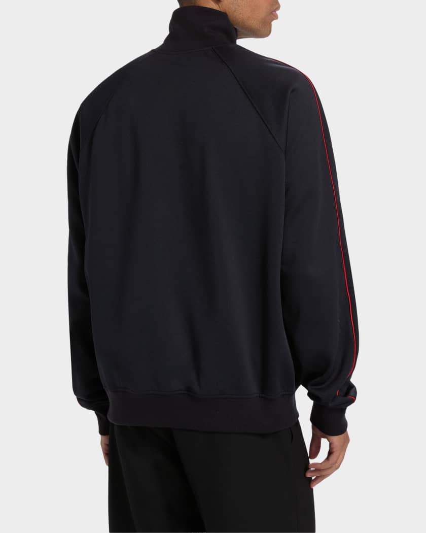McQueen Men's Logo Cotton-Blend Track Jacket | Neiman Marcus