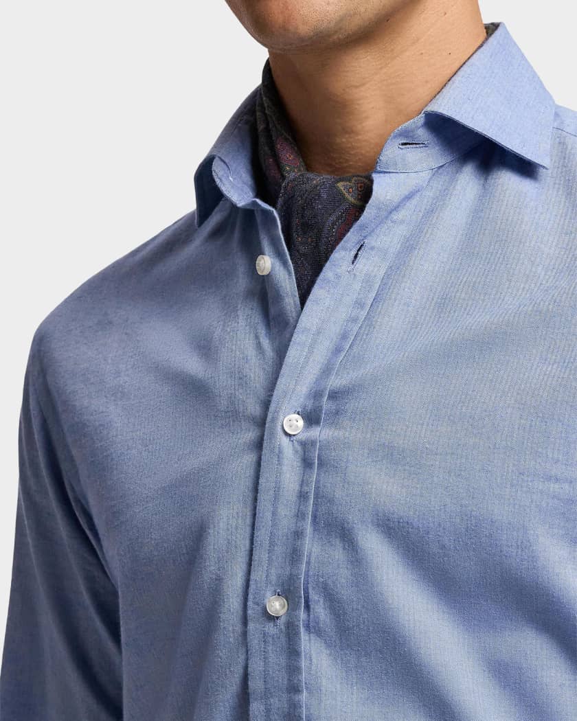 [パープルレーベル] RALPH LAUREN カシミヤシャツ グレンチェック Ralph Lauren Purple Label Glen Check Flannel Shirt | Neiman Marcus