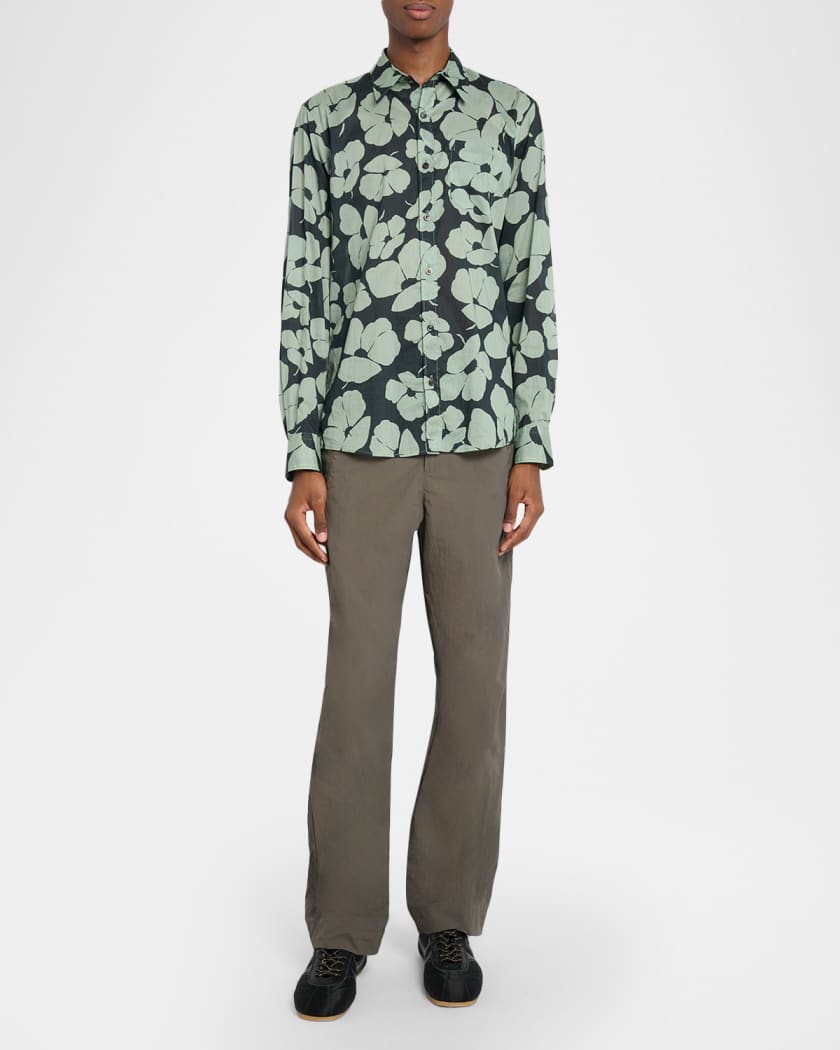 Dries Van Noten Men's Corbino Floral Cotton Button-Down Shirt | Neiman  Marcus