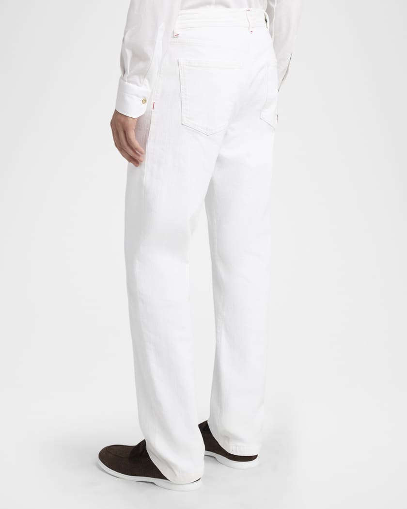 Kiton Men's Corrabo Stretch Cotton Straight Leg Five-Pocket Pants