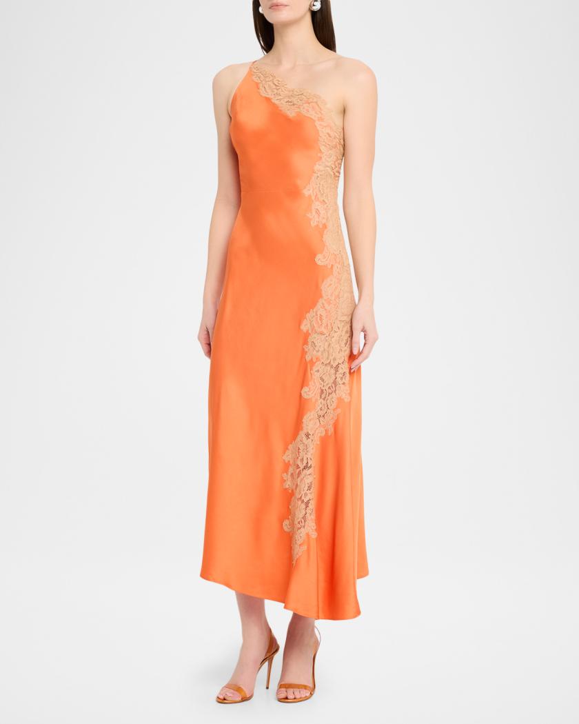 orange lace slip dress Essentiel Antwerp - Orange Erica dress for Women - size L INT