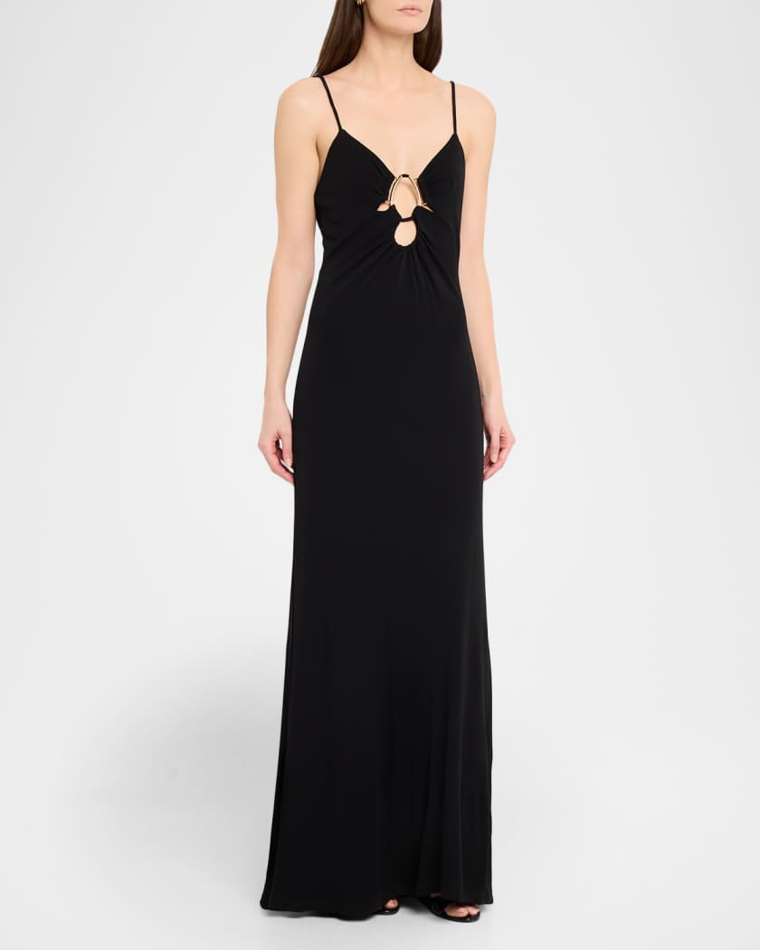 Ramy Brook Chrissy Cutout Stretch Jersey Gown | Neiman Marcus