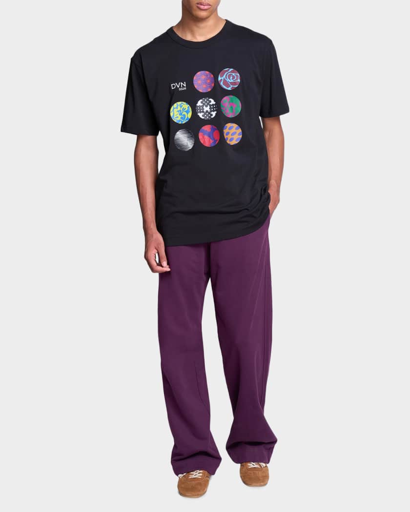 Dries Van Noten Men's Artwork Graphic Cotton T-Shirt | Neiman Marcus
