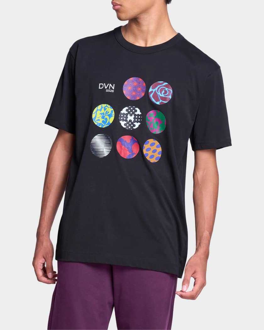 Dries Van Noten Psychedelic Rock カットソー Dries Van Noten Men's Artwork Graphic Cotton T-Shirt | Neiman Marcus