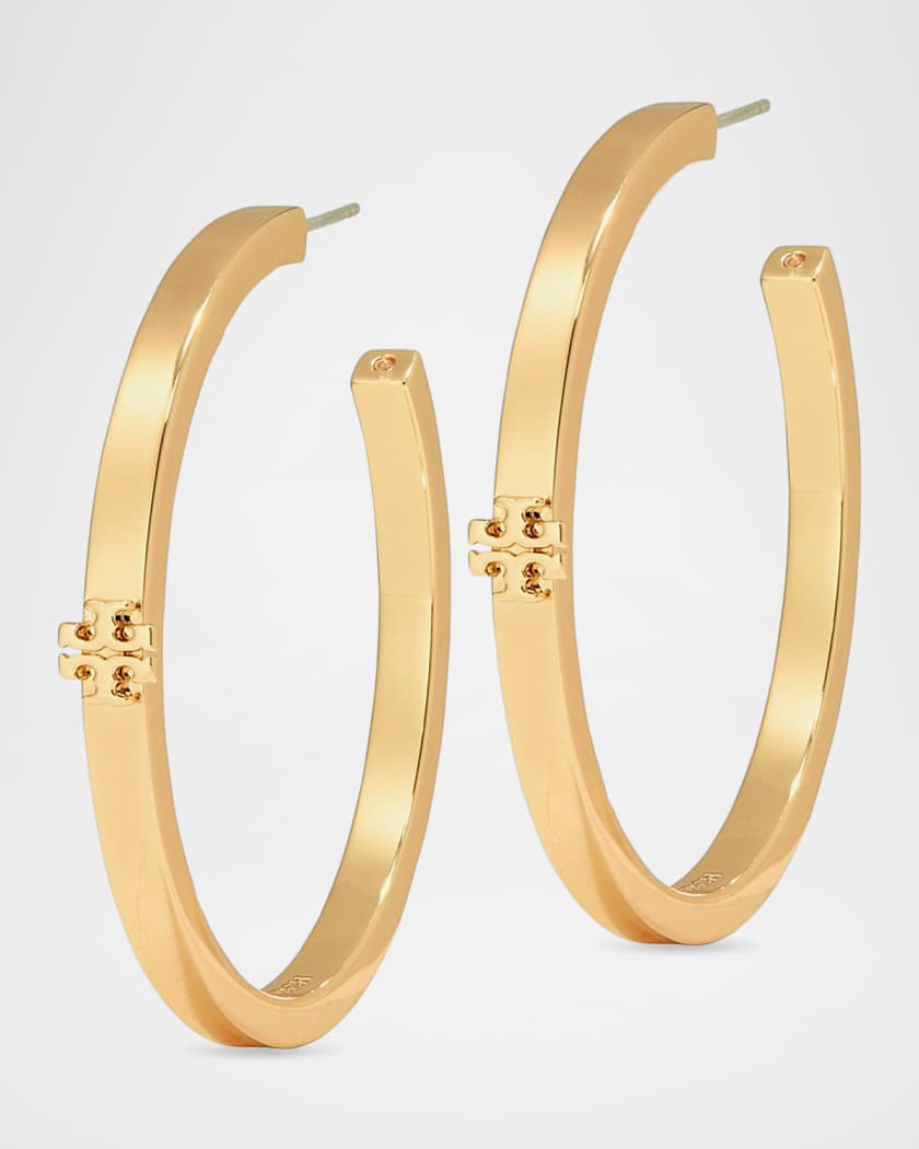 TORY BURCH ピアス ゴールド　ユタ Tory Burch Icon Goldtone Hoop Earrings | Neiman Marcus