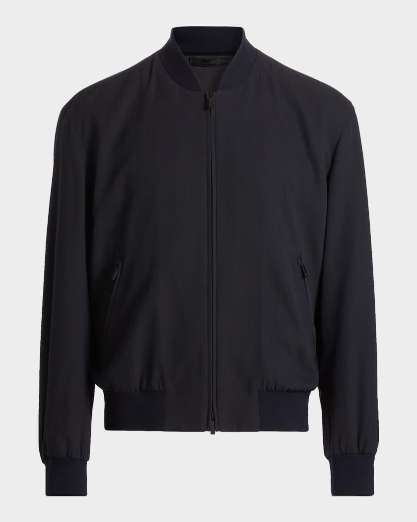 Giorgio Armani ボンバージャケット Giorgio Armani Men's Cotton-Blend Bomber Jacket | Neiman Marcus