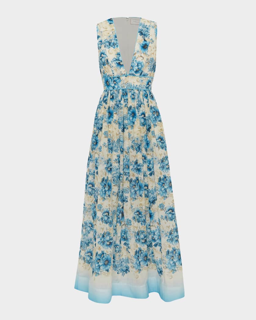 Aqua Blu Australia Melody Linen Maxi Dress | Neiman Marcus