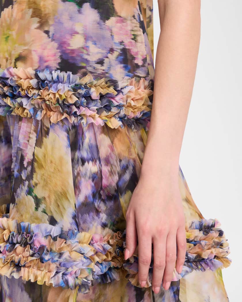 Zimmermann Luna Ruffle Maxi Dress | Neiman Marcus