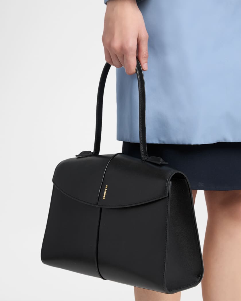 Jil Sander Linea Leather Top-Handle Bag | Neiman Marcus