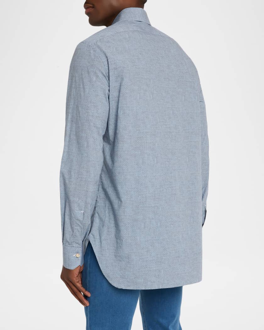 Kiton Men's Geometric Circle Sport Shirt | Neiman Marcus