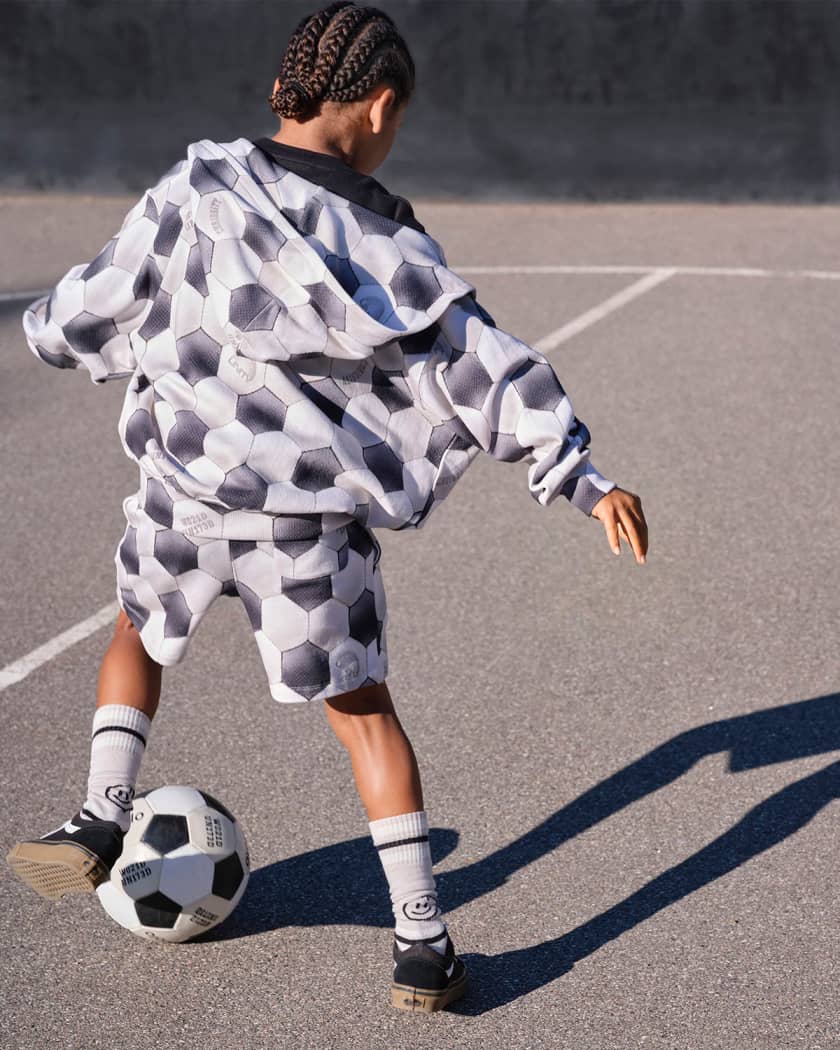 Molo Boy's Mazz Football Noise Zip-Up Hoodie, Size 8-12 | Neiman