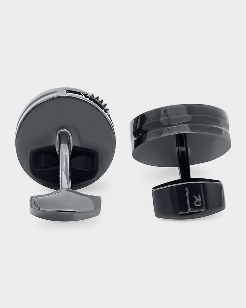 Tateossian Men's Red IP Plated Carousel Gear Nuovo Cufflinks