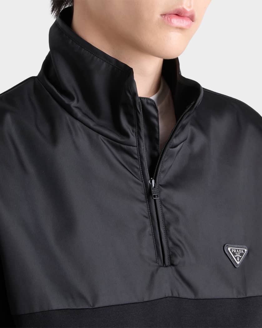 Prada Men's Cotton Fleece Zip Jacket | Neiman Marcus