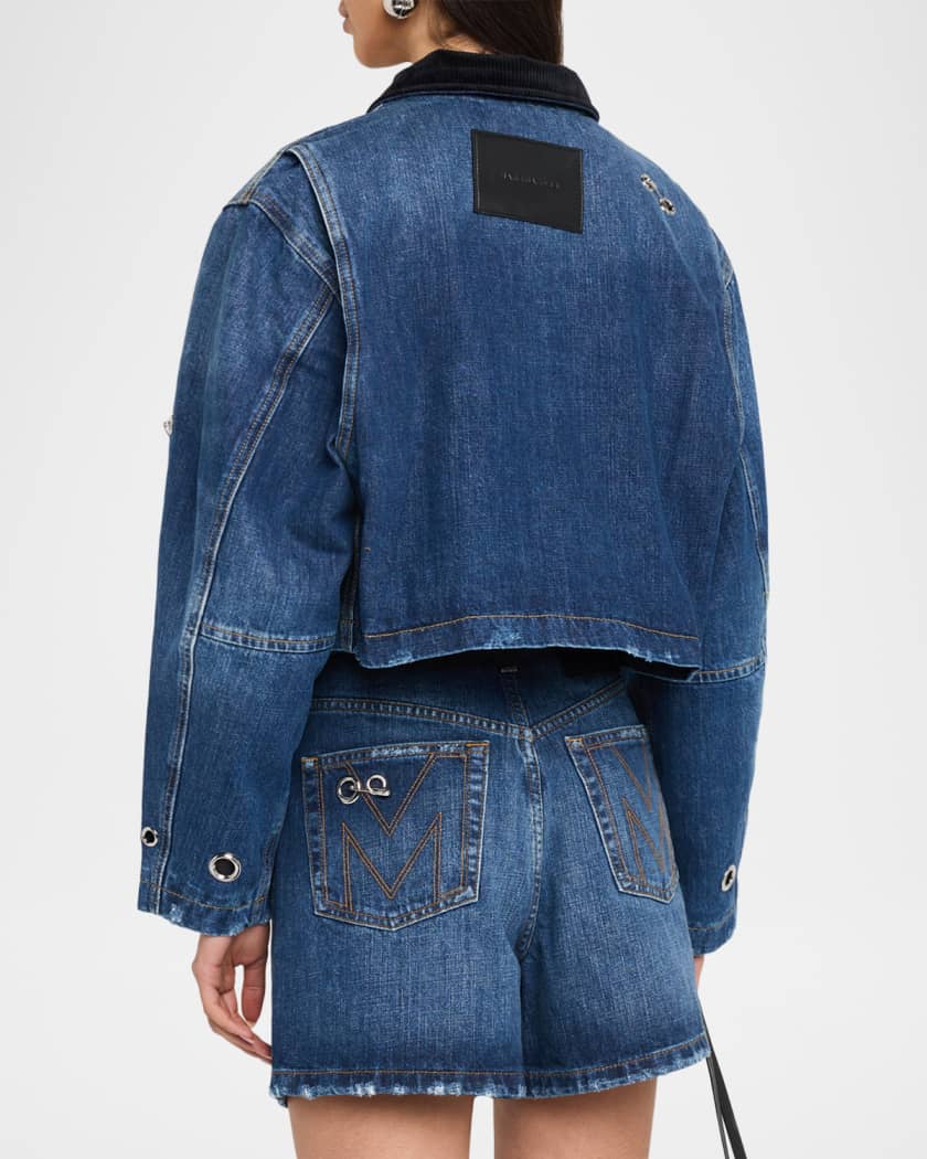 MARC JACOBS パフスリーブ　短丈デニムジャケット マークジェイコブス パフスリーブ デニムジャケット 短丈 - メルカリ
