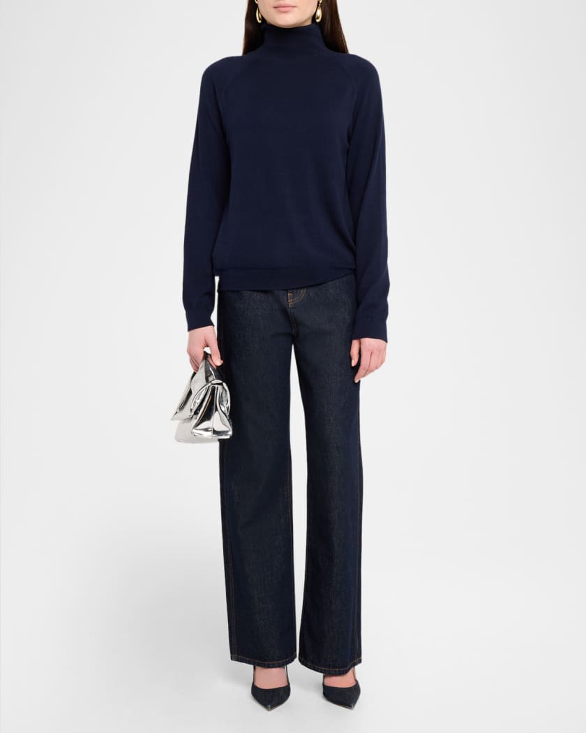 Turtleneck Organic Cotton Knit Sweater