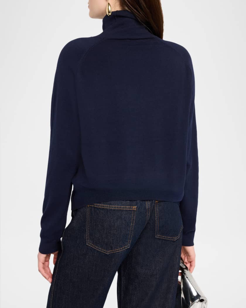 Turtleneck Organic Cotton Knit Sweater