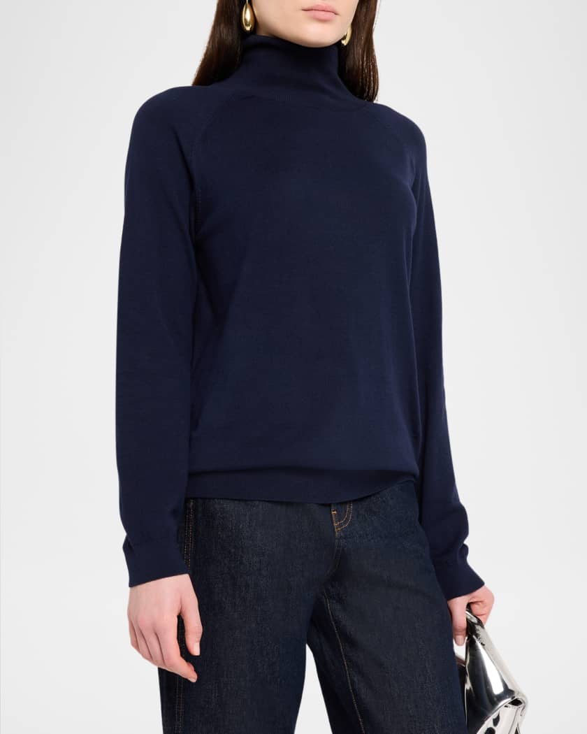 Turtleneck Organic Cotton Knit Sweater