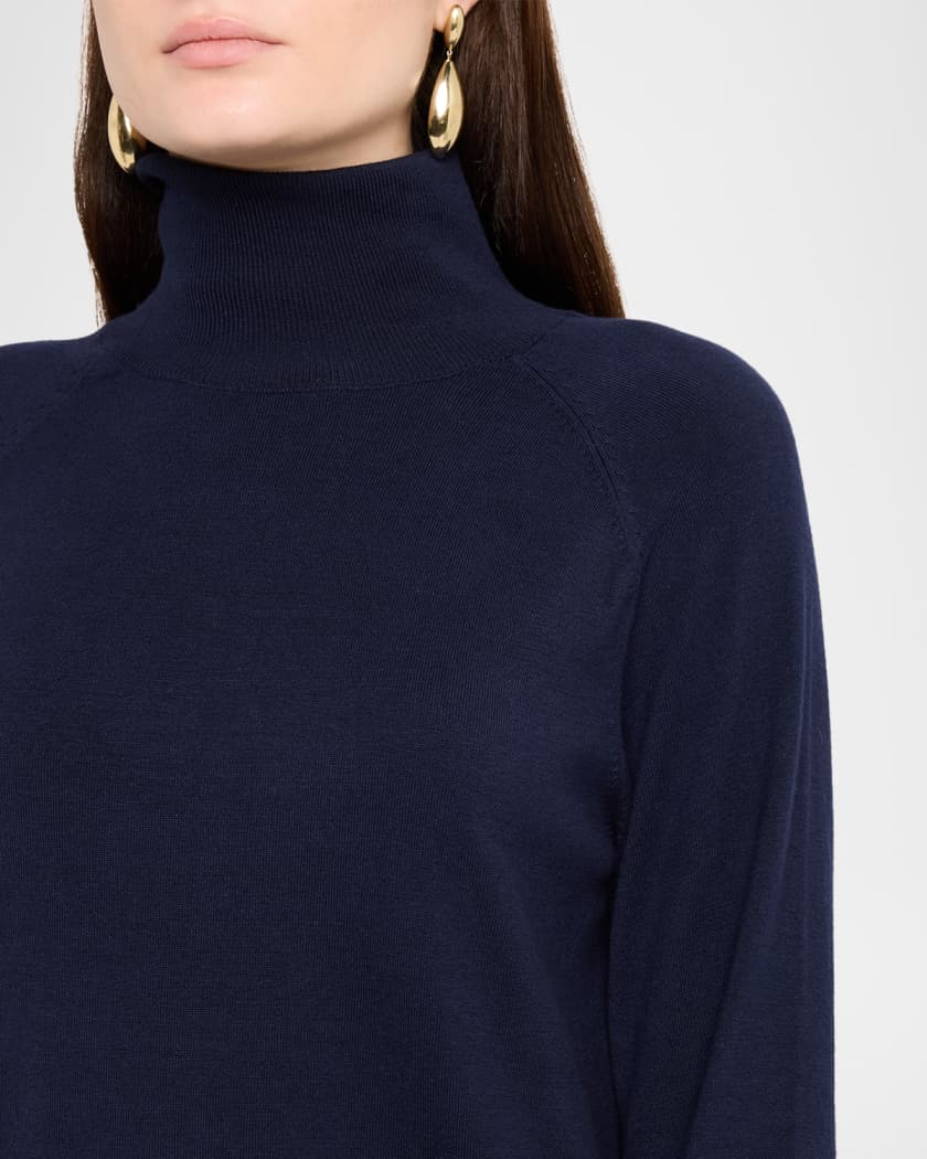 Turtleneck Organic Cotton Knit Sweater