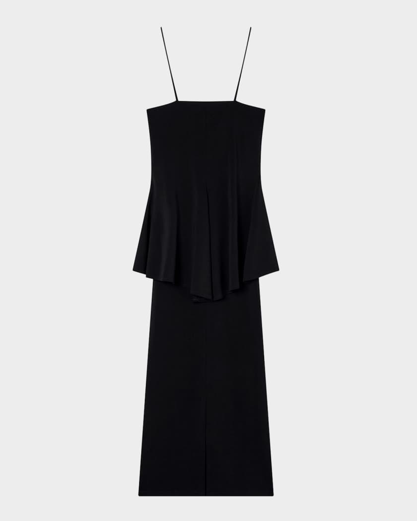 Emporio Armani Layered Square-Neck Maxi Dress | Neiman Marcus