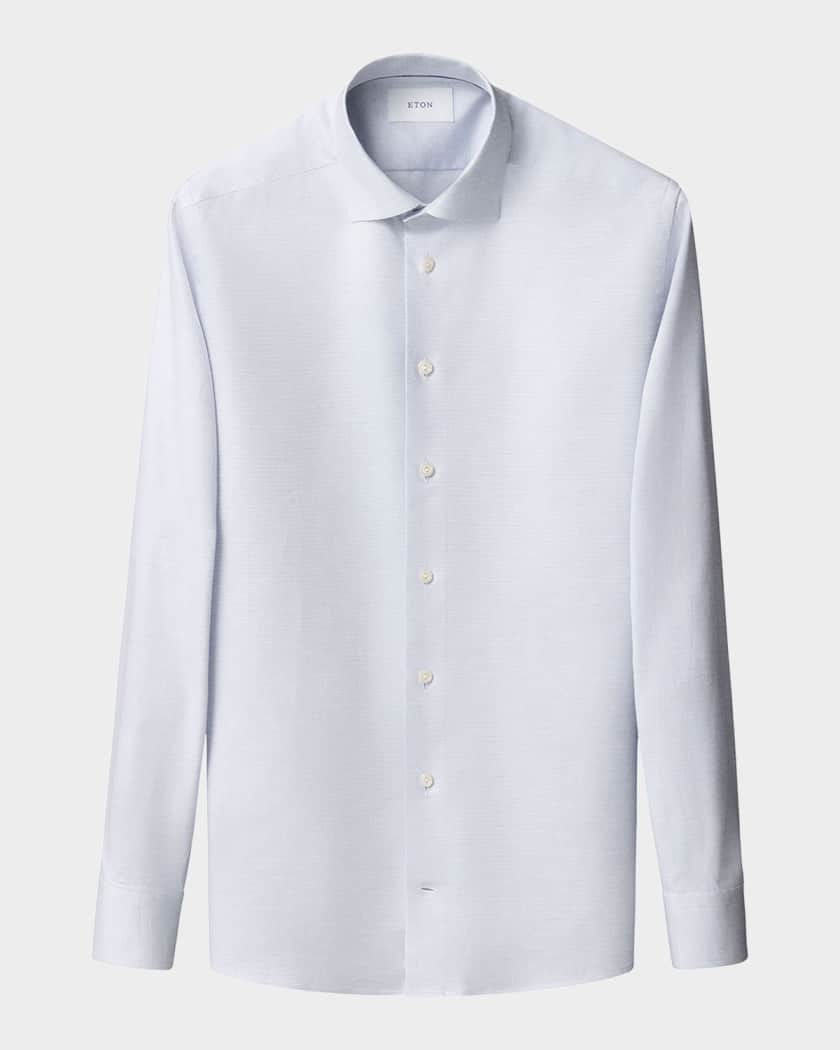 Eton Mens High End Dress Shirts Eton Men's Slim Fit Textured Twill Dress  Shirt Neiman Marcus