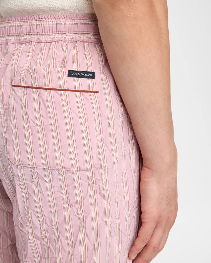 Dolce&Gabbana Men's Multi-Stripe Drawstring Lounge Pants | Neiman