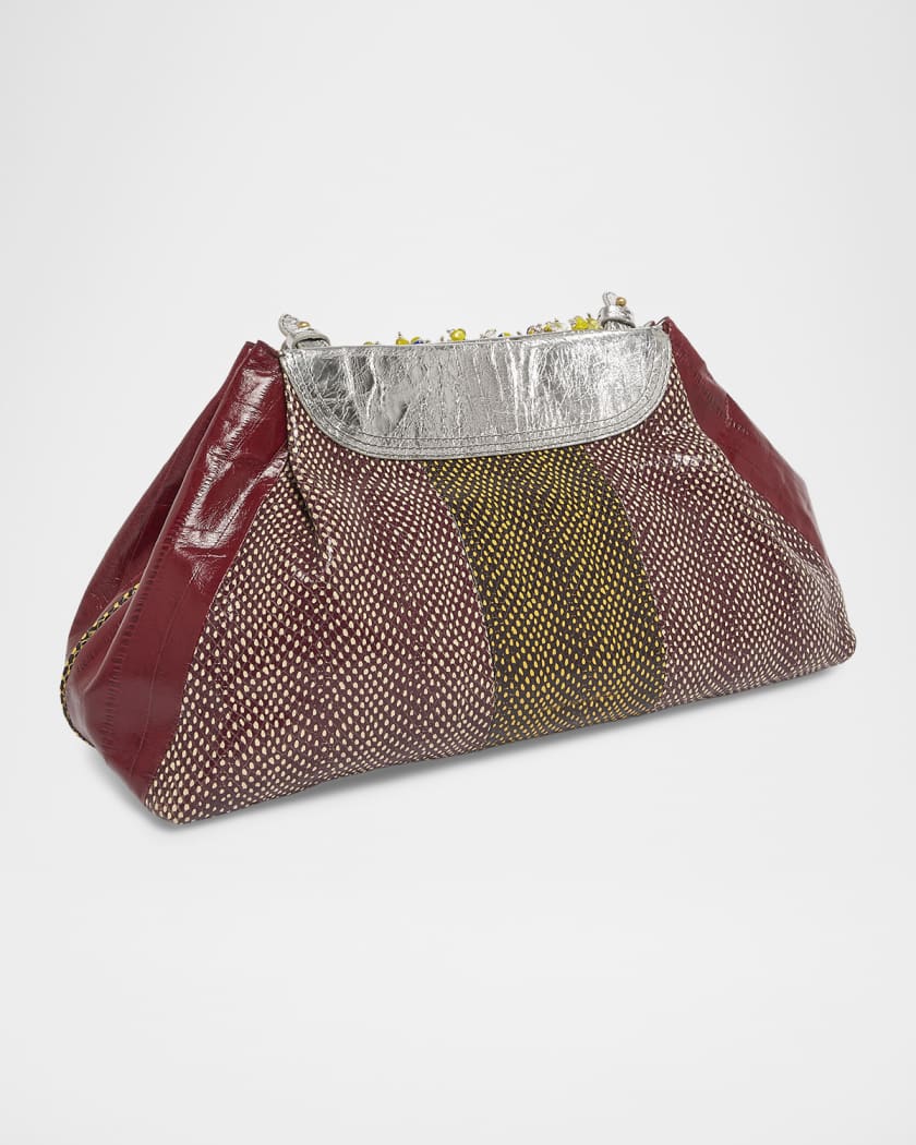 Dries Van Noten 【美品】クラッチバッグ Dries Van Noten Medium Embellished Leather Clutch | Neiman Marcus