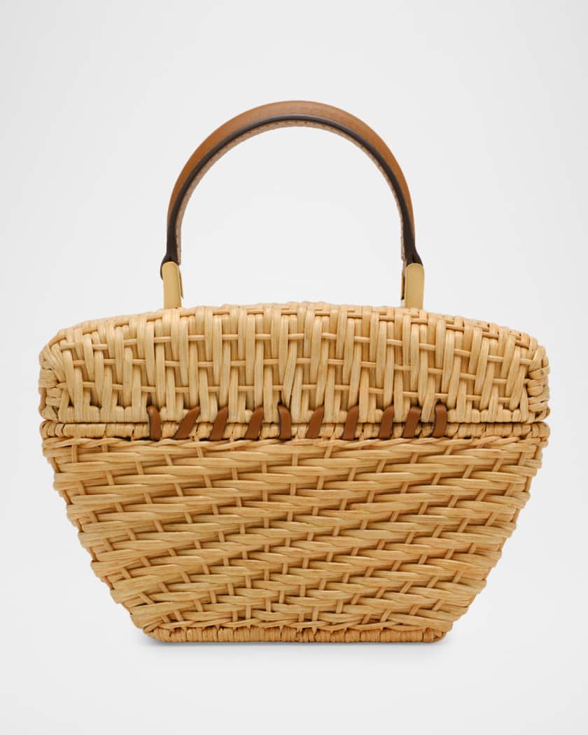 Cult Gaia Tyla Woven Rattan Top-Handle Bag | Neiman Marcus