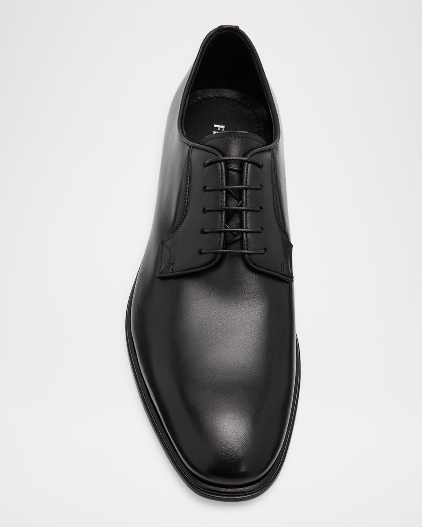 Salvatore Ferragamo Almond Toe Derby Mens 8.5 D EUC Leather‎ Dress Shoes Oxford Ferragamo Men main image 3