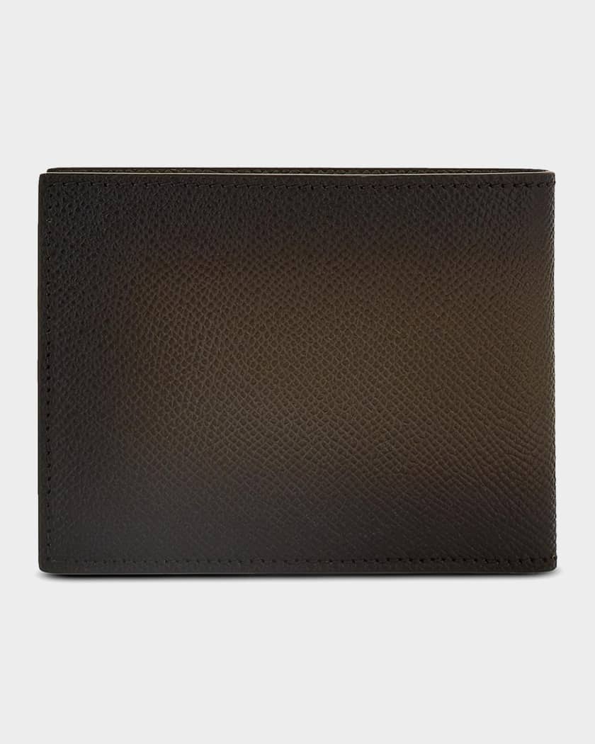 Ferragamo Men's Micro-Gancio Hammered Leather Bifold Wallet
