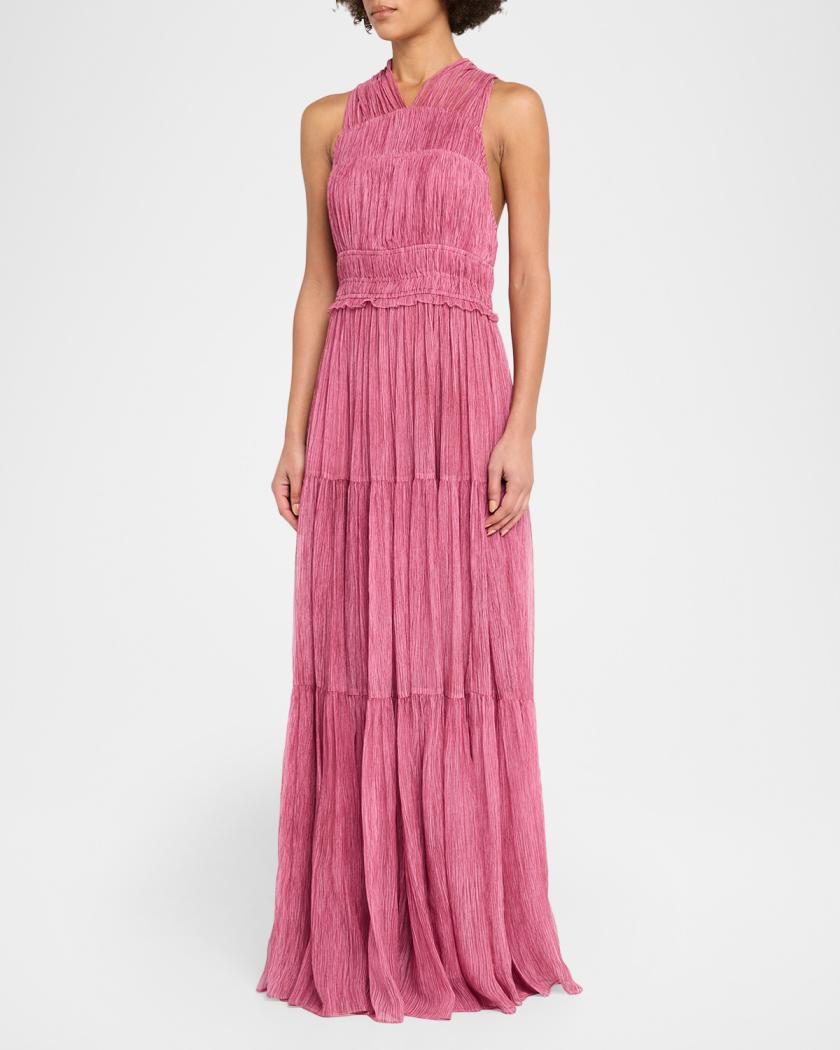 Freesia Sleeveless Silk Chiffon Gown
