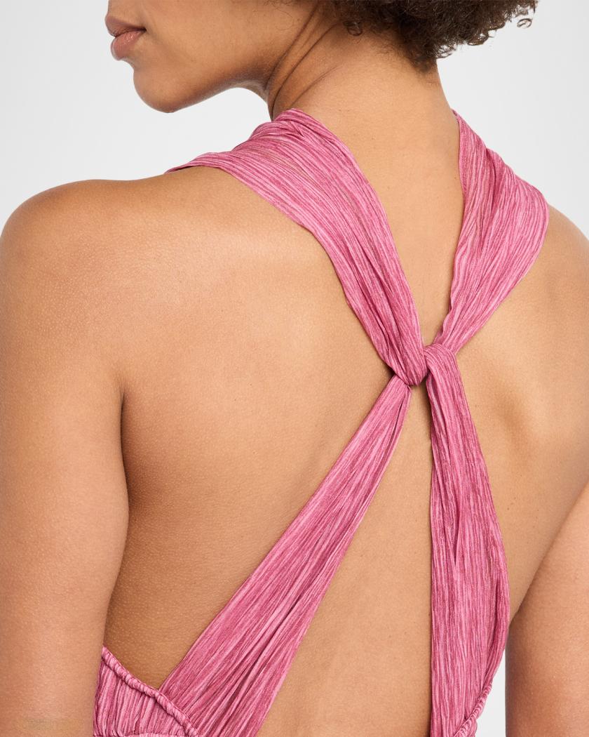 Freesia Sleeveless Silk Chiffon Gown