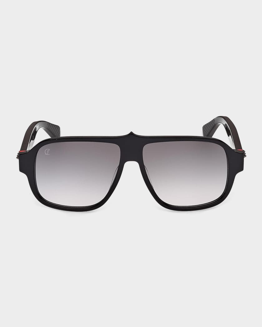 Christian Louboutin Men's Temple-Spike Acetate Rectangle