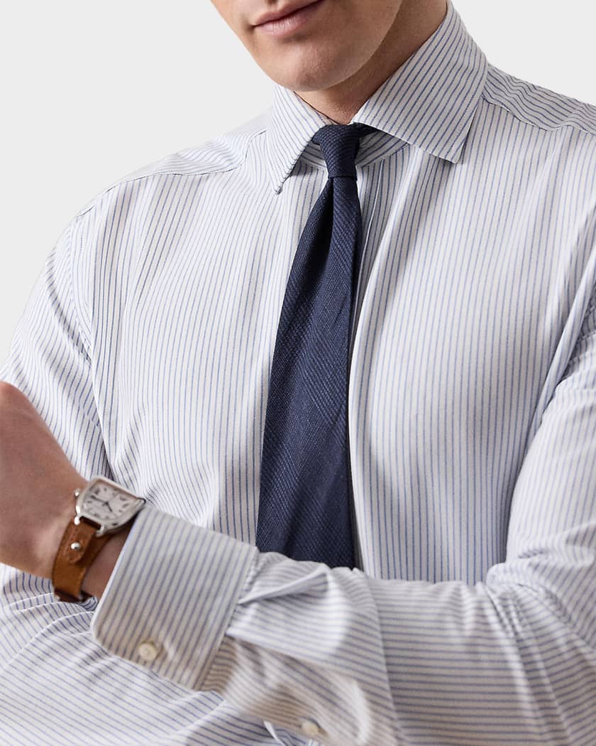 Ralph Lauren Men's Micro-Stripe Modern Fit Sport Shirt | Neiman Marcus