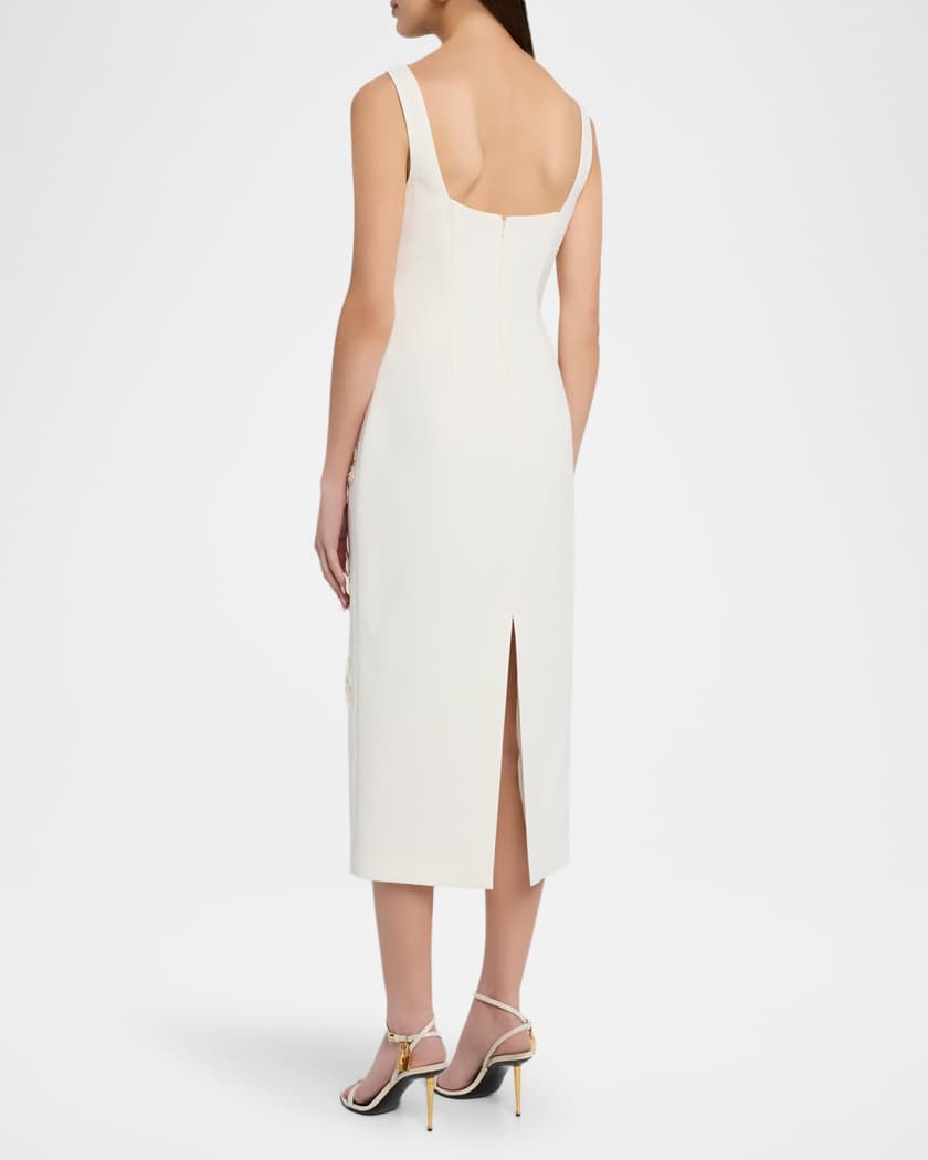 Barrie Embroidered Midi Dress