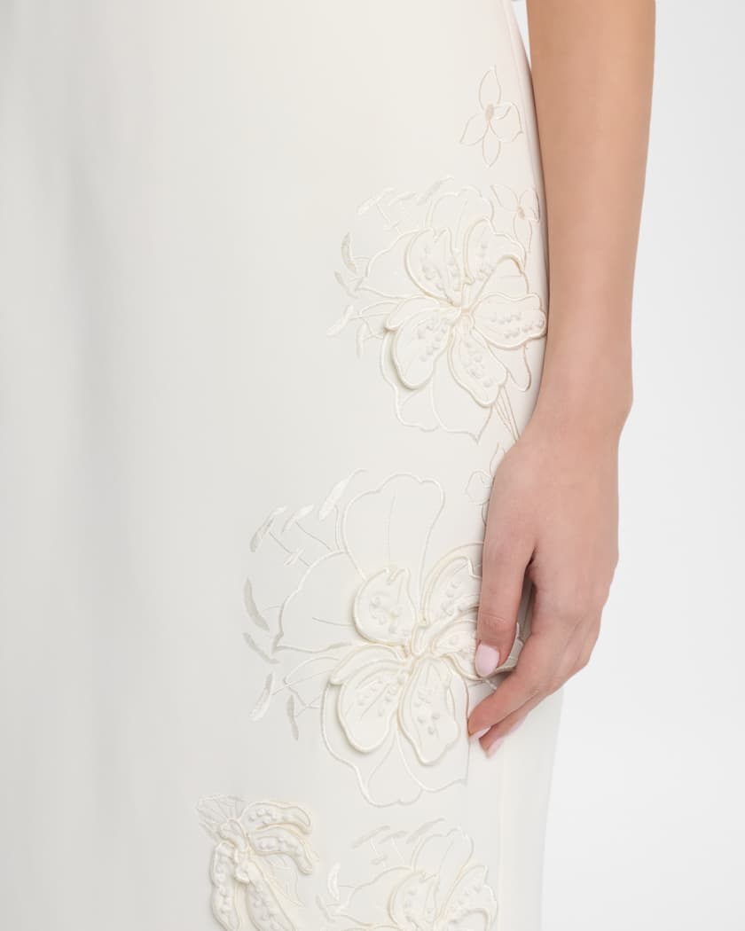 Barrie Embroidered Midi Dress