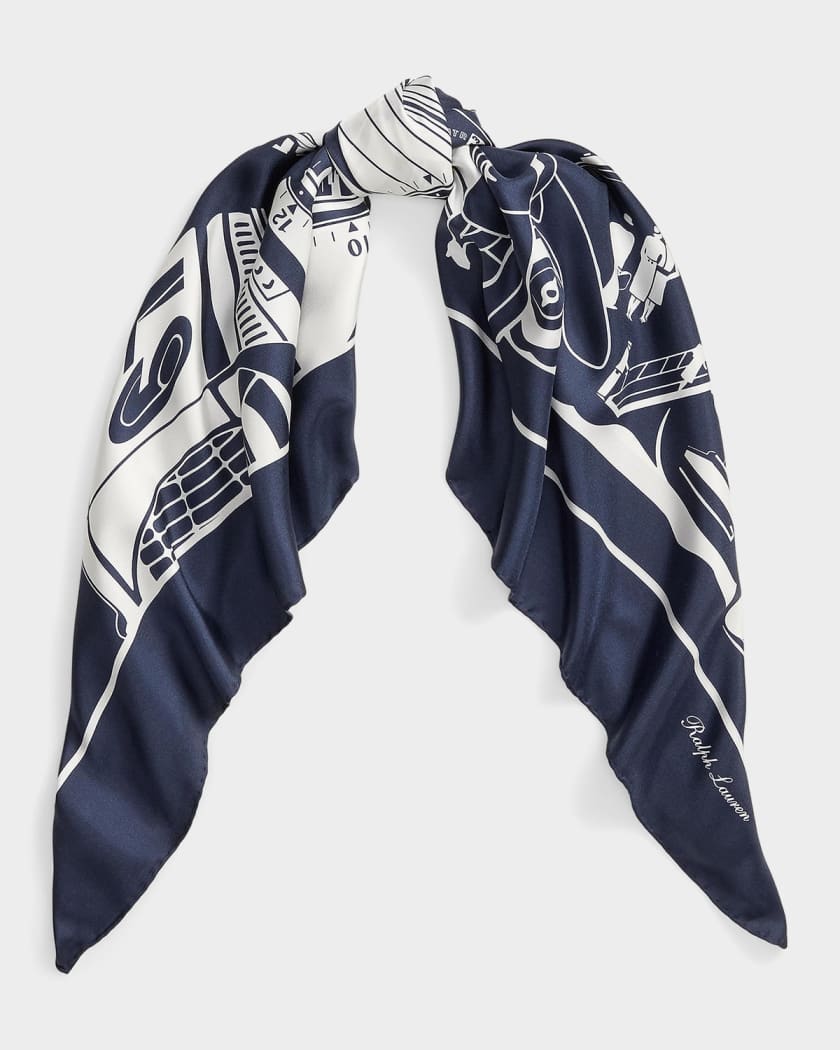 Polo Ralph Lauren Men's Automobile Silk Square Scarf | Neiman Marcus