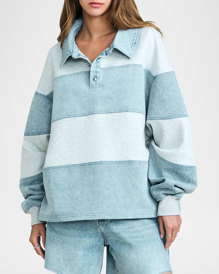 トップス cherryboy407 SEROYA Cher Striped Denim Top | Neiman Marcus