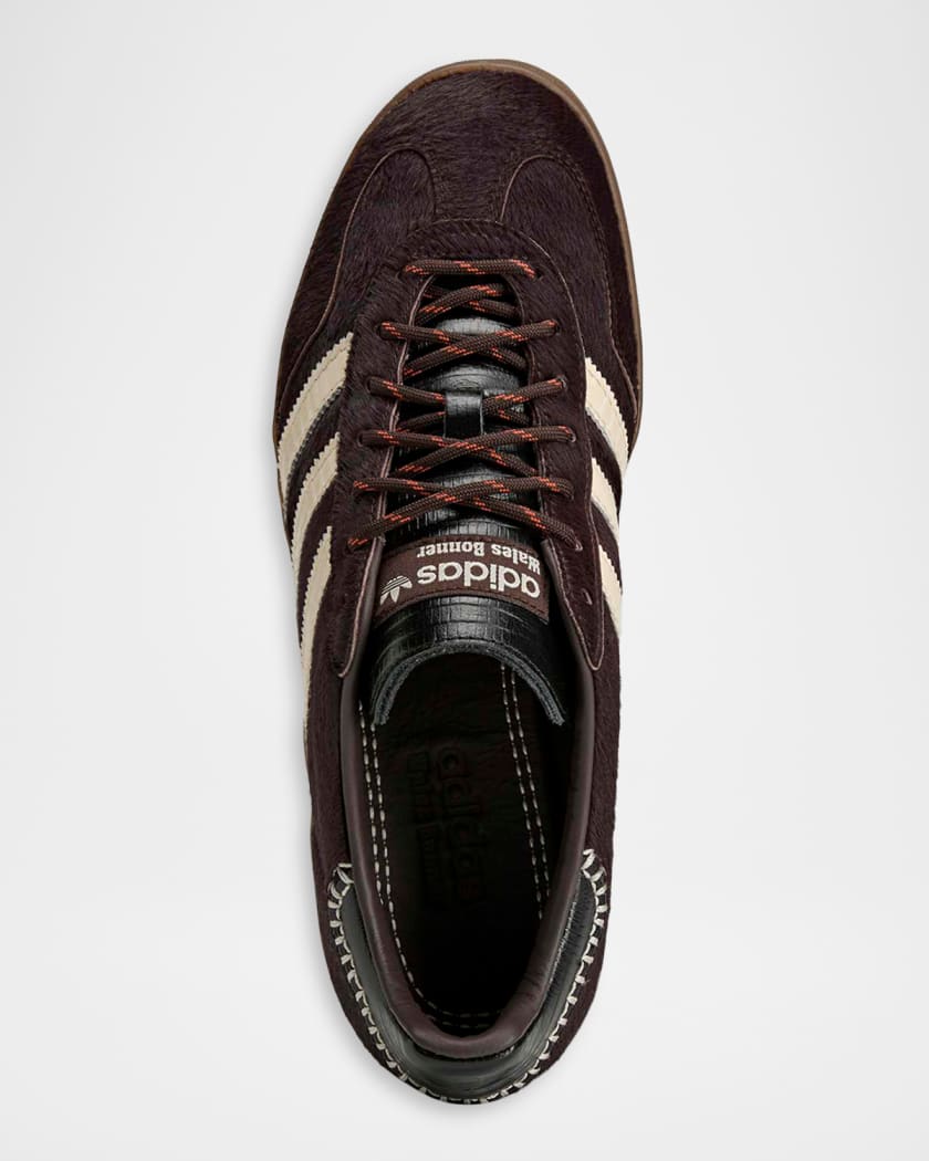 Adidas x Wales Bonner Men's Gazelle Ponyhair Sneakers | Neiman Marcus