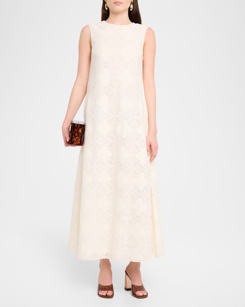 Misa Los Angeles Sylvie Crochet Maxi Dress, Floral Med, Women's, L, Casual & Work Dresses Maxi Dresses