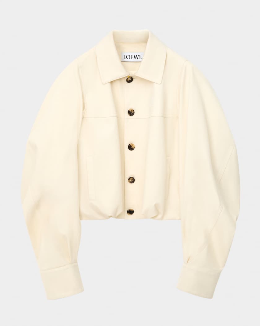 Loewe Single-Breasted Cotton Balloon Jacket | Neiman Marcus