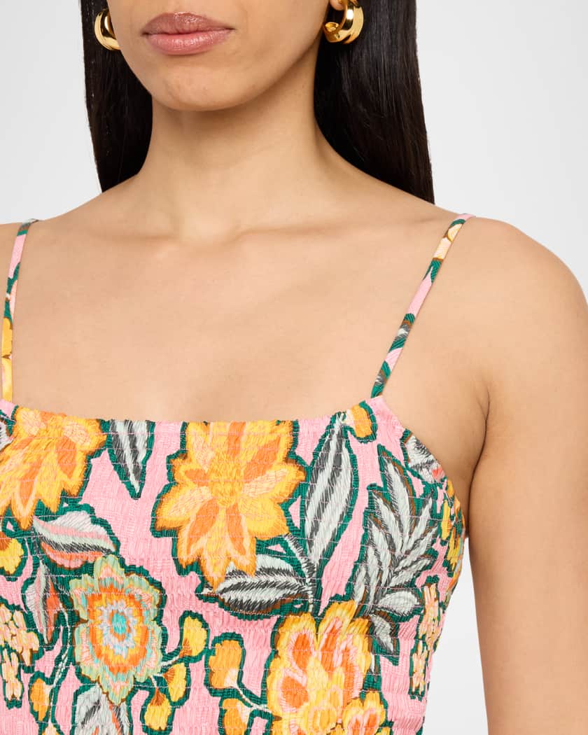 MISA Los Angeles Roxie Floral Midi Dress | Neiman Marcus