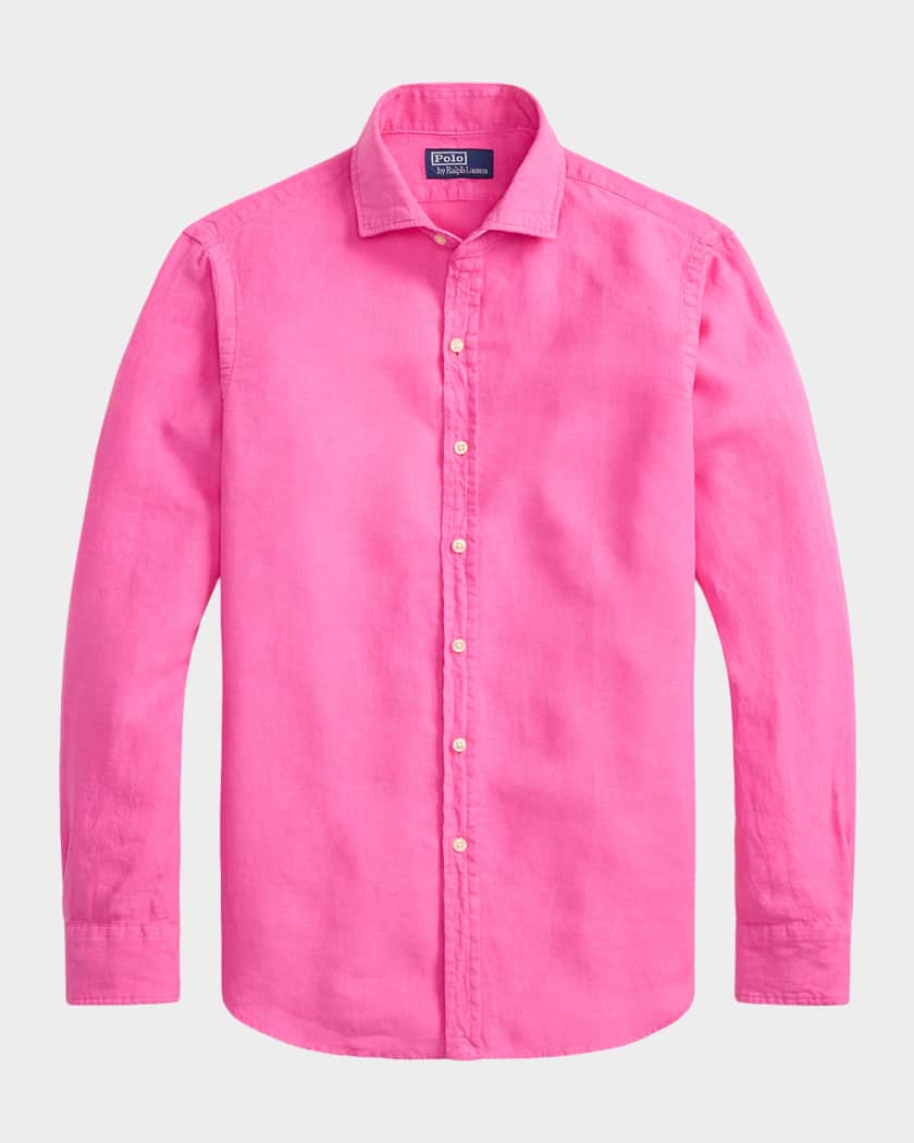 Polo Ralph Lauren Men's Classic-Fit Slub Linen Button-Down Shirt