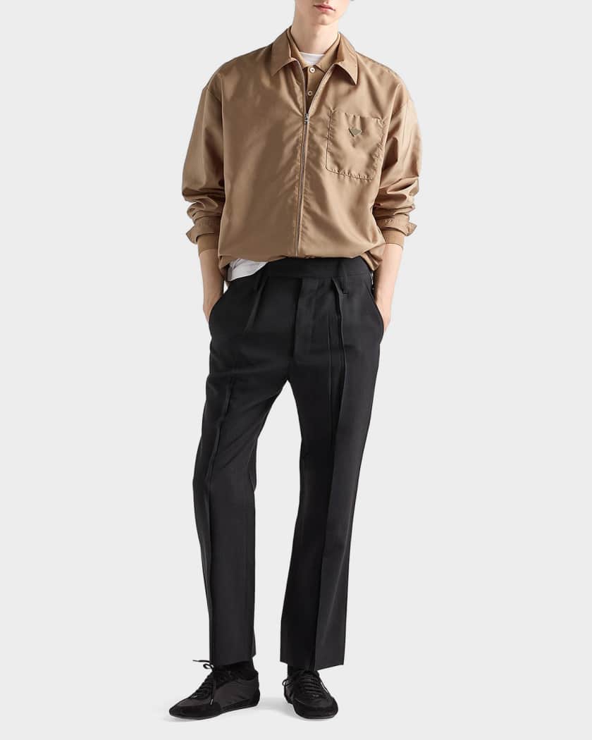 Prada Men's Re-Nylon Zip Sport Shirt | Neiman Marcus