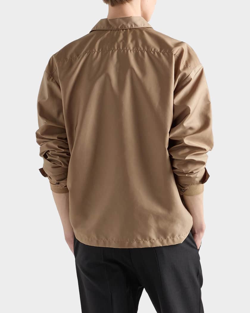 Prada Men's Re-Nylon Zip Sport Shirt | Neiman Marcus