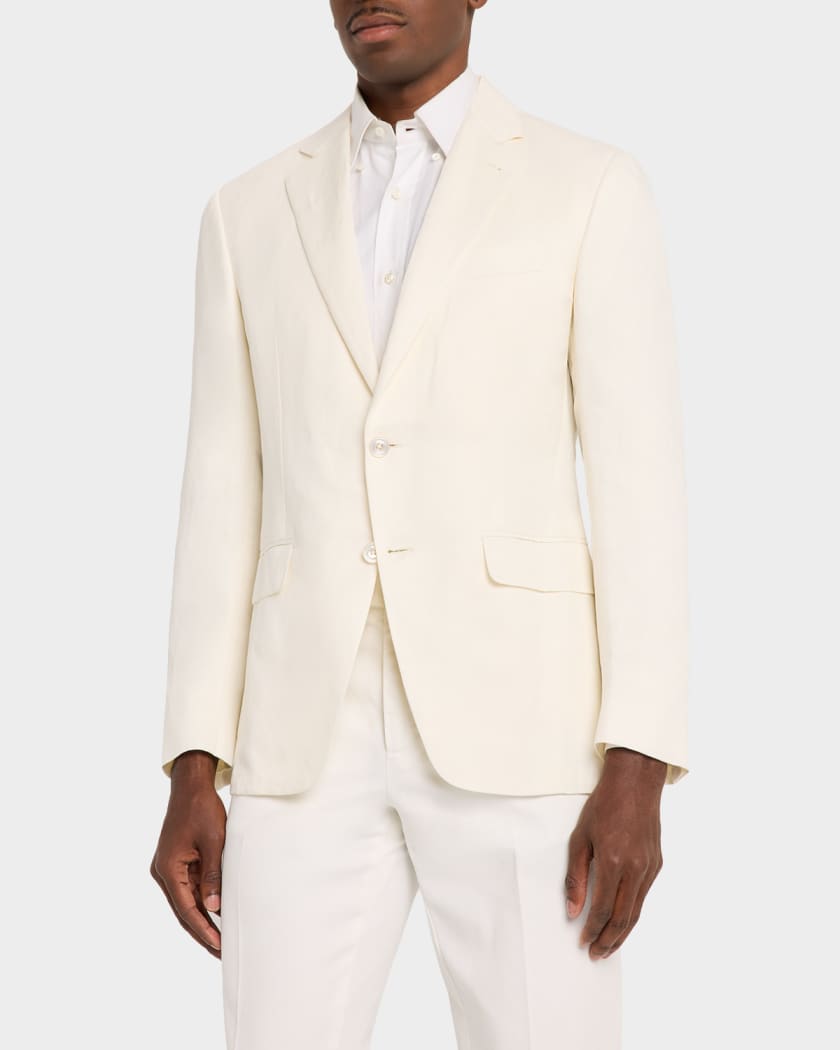 Canali Men's Kei Linen and Silk Sport Coat | Neiman Marcus