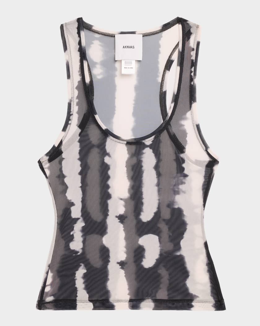 AKNVAS Loni Tie-Dye Mesh Tank Top | Neiman Marcus