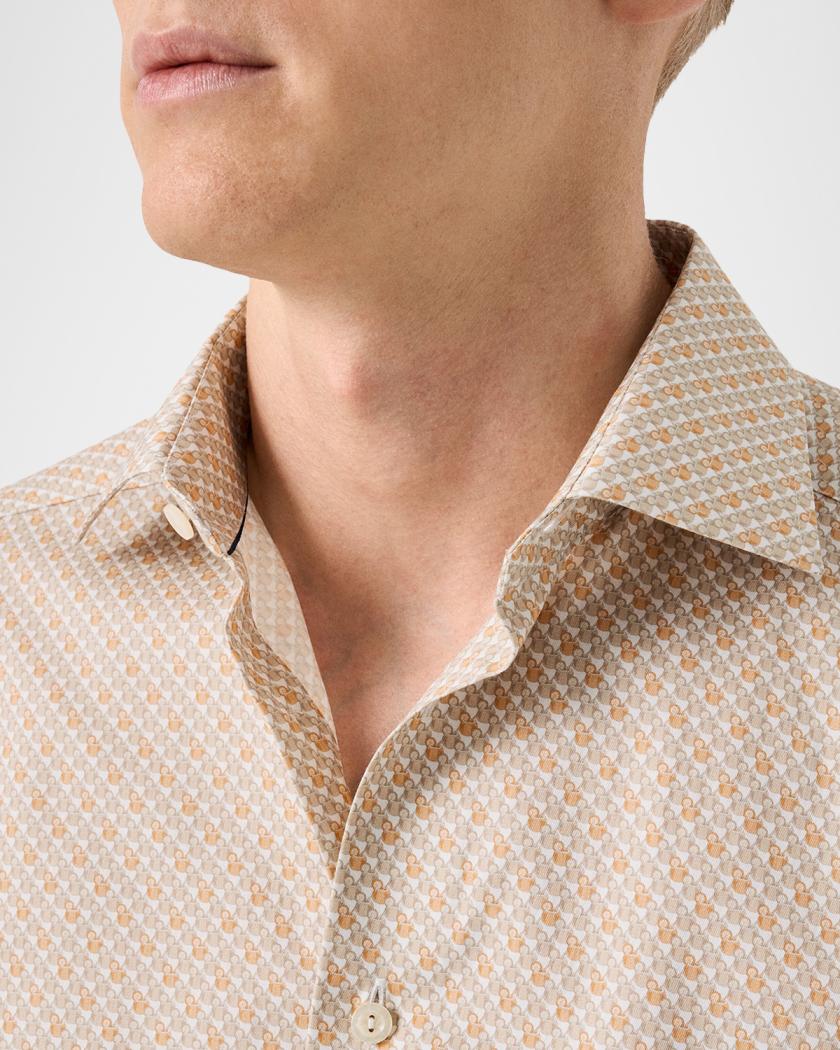 nude mens dress shirt St. Tropez Linen Shirt in Nude