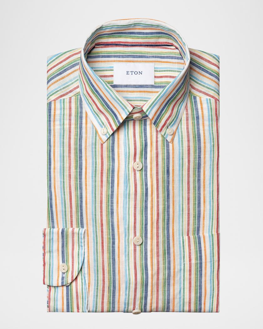 eton mens dress shirts Floral Print Signature Twill Shirt
