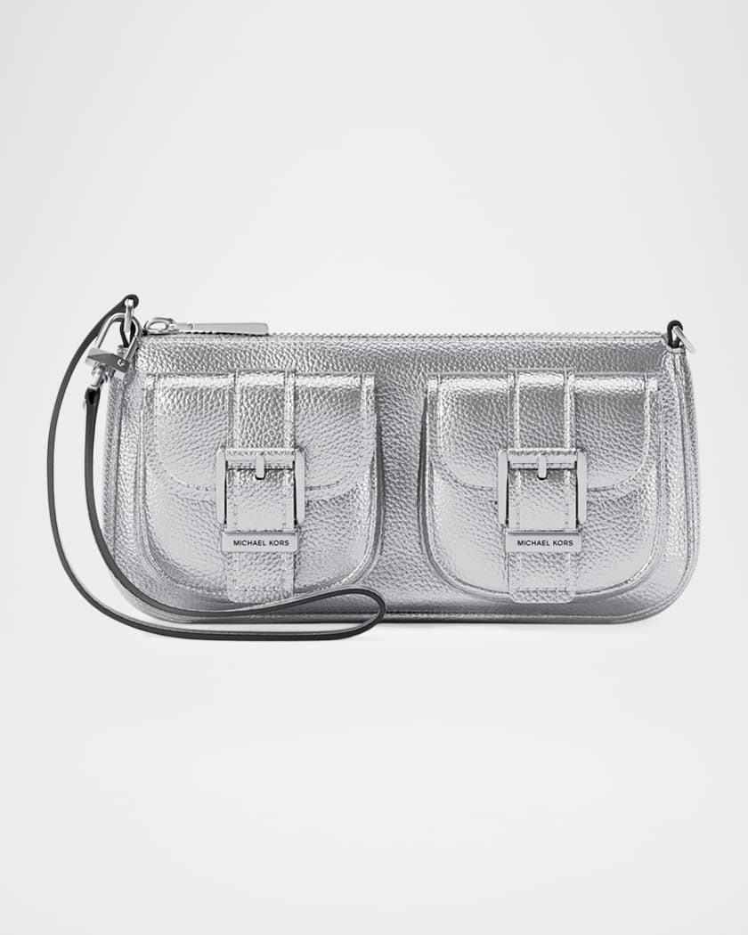 MICHAEL Michael Kors Zoe Small Metallic Leather Shoulder Bag