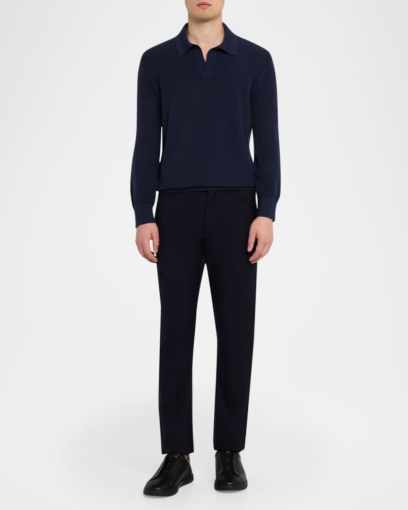 Ermenegildo Zegna COUTURE カシミヤ シルク ニットポロ ZEGNA Silk, Cashmere and Linen-Blend Polo Shirt for Men | MR PORTER